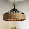 Retro Classical Hemp Rope Pendant Hanging Lamp Lustre for Ceiling Chandelier Classic Antique Industrial Iron Dining Room Light