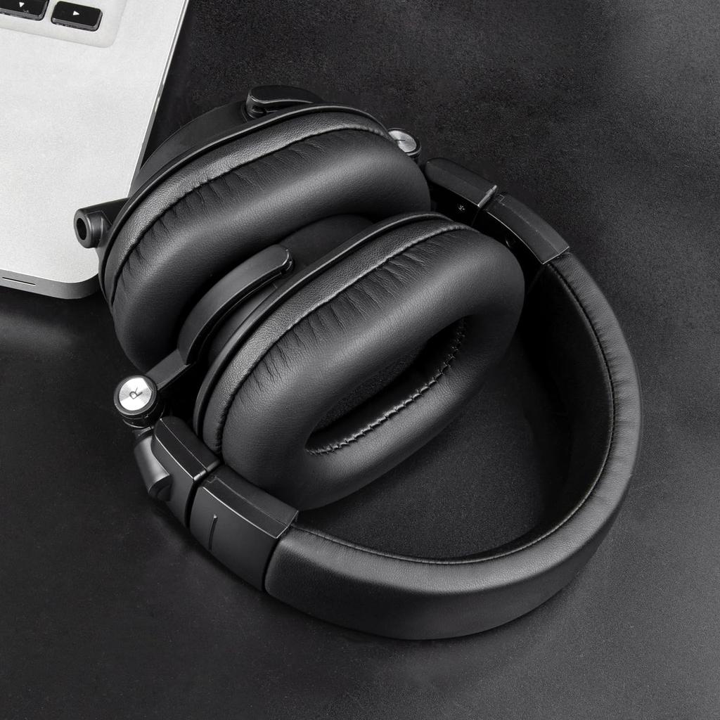 SOULWIT Ear Pads for ATH-M50X Headset - Compatible Cushions (Black)