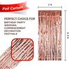 Rose Gold Birthday Balloon Rain Silk Package 2M Rain Silk Door Curtain Pink Gold Tassel Pendant Rose Gold Birthday Banner