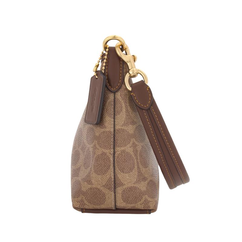 Coach Laurel 19 Small Shoulder Bag Signature Canvas Women Mini Hobo Handbag Two Detachable Straps Shoulder Crossbody Casual Gift CBH15-IMXHE