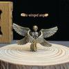 Sexvingad Ängel Mässingsfigurin - Retro Kontors- och Vardagsrumsinredning Gåva