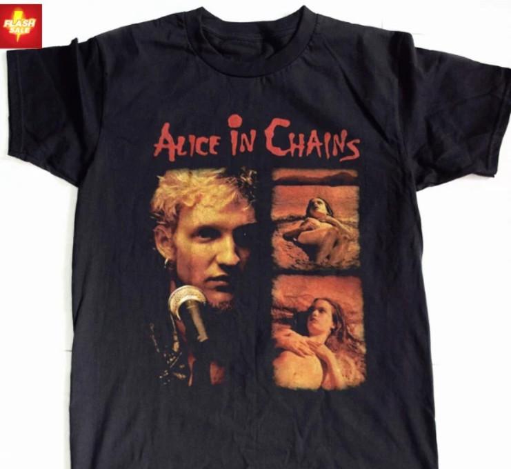 ALICE IN CHAINS Layne Staley Album Unisex T-Shirt Black Size S-5XL Unisex T-Shirt L