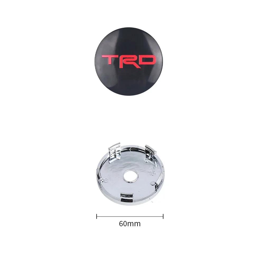 4Pcs 60MM Car Wheel Center Hub Caps Badge Tire Rim Covers For Toyota Fortuner Chr Verso Prius Hiace Yaris TRD Corolla GR Sport