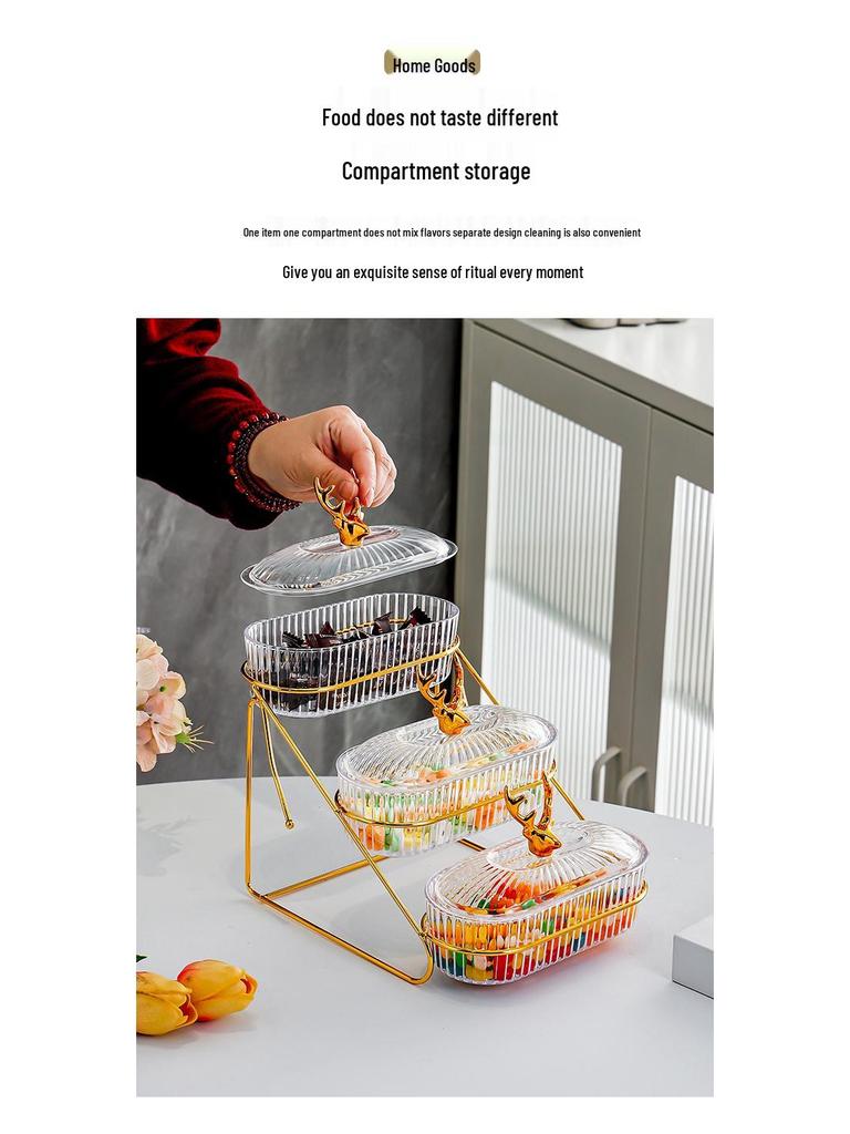 Farfurie de Servire Divizată pentru Fructe și Gustări Stil Nou pentru Living