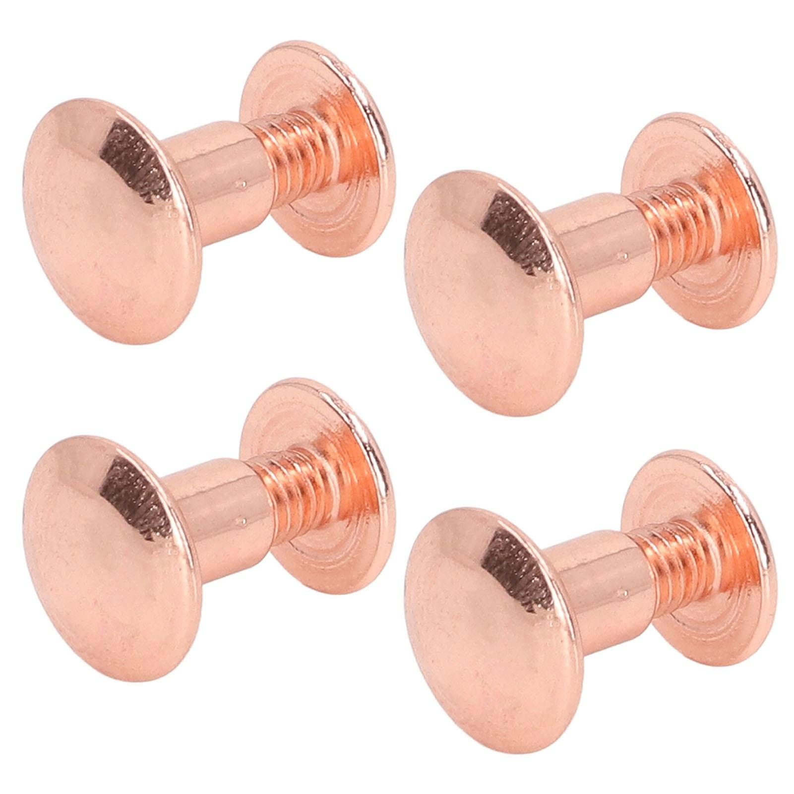 

90 комплектов винтов для переплета книг, равномерное покрытие, изогнутые поверхности, гальваническая обработка, металлические гвозди-заклепки, шпильки для DIY золотой