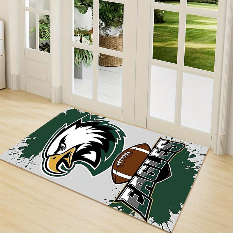 Eagles Football Spirit Wear Carpet Rug Soft Washable Anti Slip Home Living Room Sofa Mats Personalized Christmas Rug