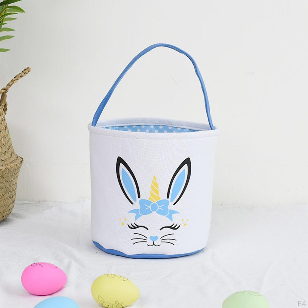 Easter Bunny Bucket Tote Baskets for Candy Gifts