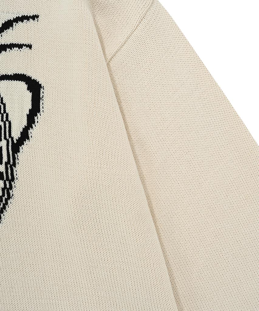 Opeunyadeu(Owai) Planitary Orbit Logo Knit - Ivory