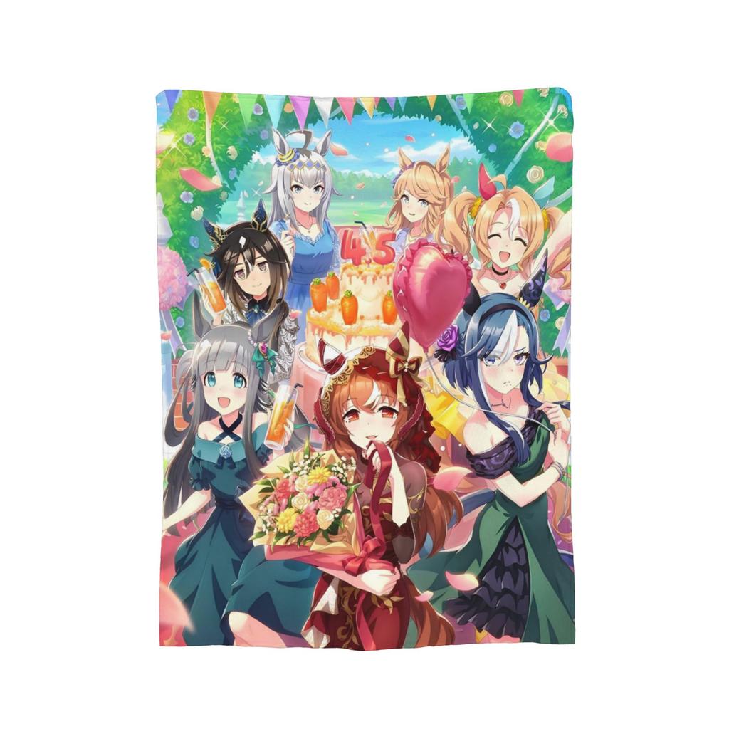 Umamusume Pretty Derby Anime Blankets Velvet All Season Multifunction Super Soft Throw Blanket for Bed Office Bedspreads