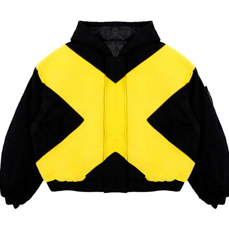 Y2K Vintage Oversized X Color Block Mikina Unisex Krátká Streetwear Mikina