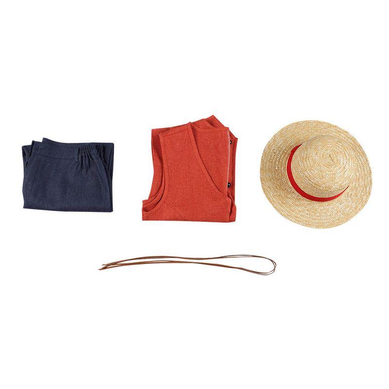 One Piece Luffy Real-Life Movie Costume One Piece Wano Country Cosplay Outfit Halloween Cosplay Performance