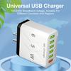 65W High-Power 6-Port USB Fast Charger for Mobile Phones (US/EU/UK Standard)