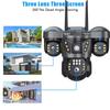 LS VISION 12MP Three Lens 4G Sim IP Camera Outdoor Human Detection WiFi Surveillance Cameras 6K Security Protection Video Monitor V380 Pro