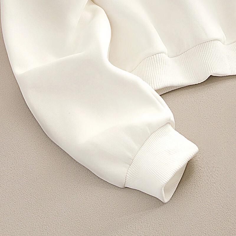 Women's Heart Embroidery Hooded Short Sweatshirt