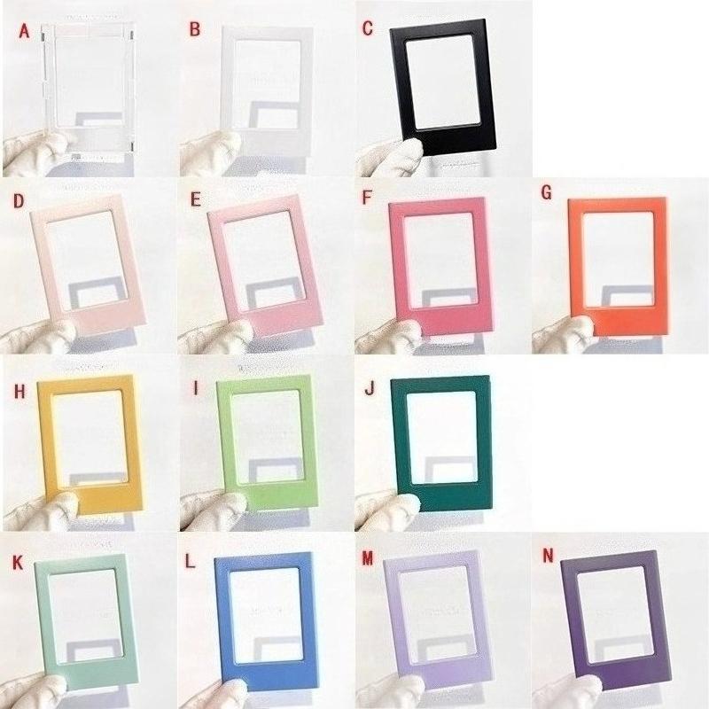 

PGY Ins Magnetic Photo Frame 3-inch Polaroid Photo Refrigerator Magnet Desktop Pen Holder Ornaments Hollow Small Card Photo Wall 5pcs