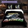 Penrith Panthers Patroon Microvezel 3-delige Beddengoedset Decoratieve Dekbedovertrekset Voor Slaapkamer Thuisgebruik