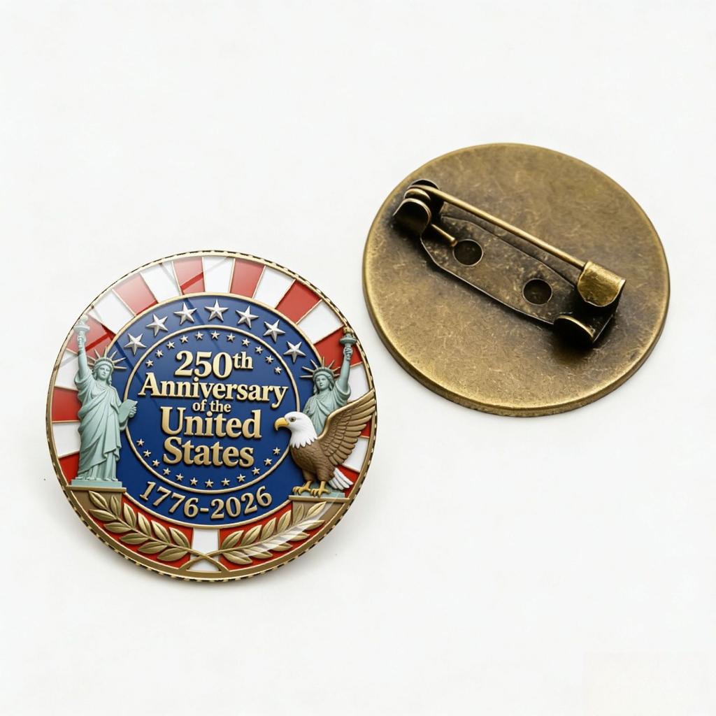 250th Anniversary Of The United States Commemorative Pin Us 250th Liberty Eagle Brooch 1776-2026 American Patriotic Badge Eagle