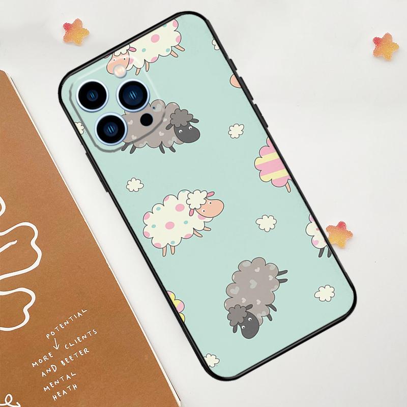 

Cute Sheep Phone Case For iPhone 17 Pro Max 14 13 12 11 15 16 Pro Max mini 15 Plus 16e 17 Air Funda iPhone 11