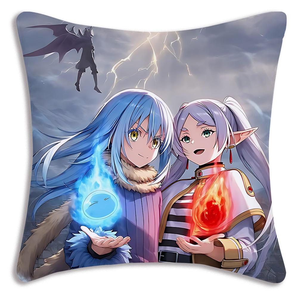 Anime C-Cowboy Bebops Pillow Covers Cartoon Sofa Decorative Home Double-sided Printing Short Plush Cute Cushion Cover