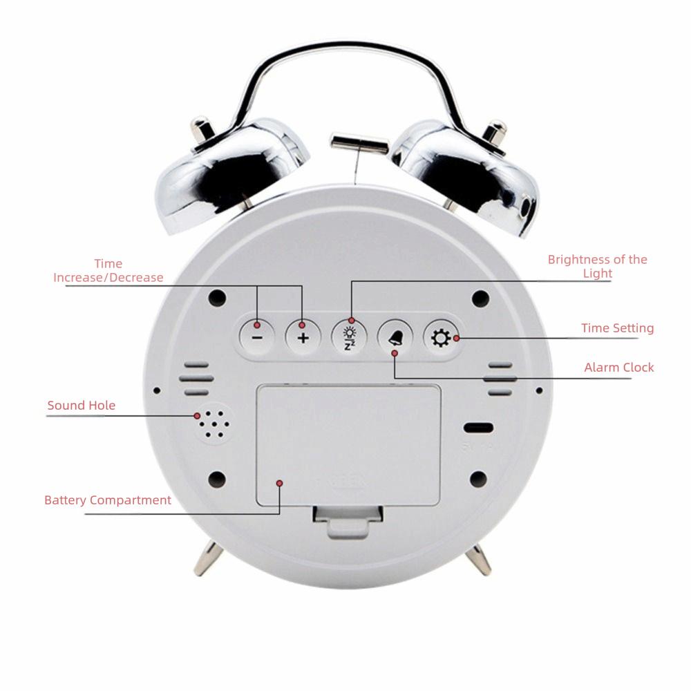 Extra Large Sound Alarm Clock Multifunctional Children Clock Creative Number Clock  Household