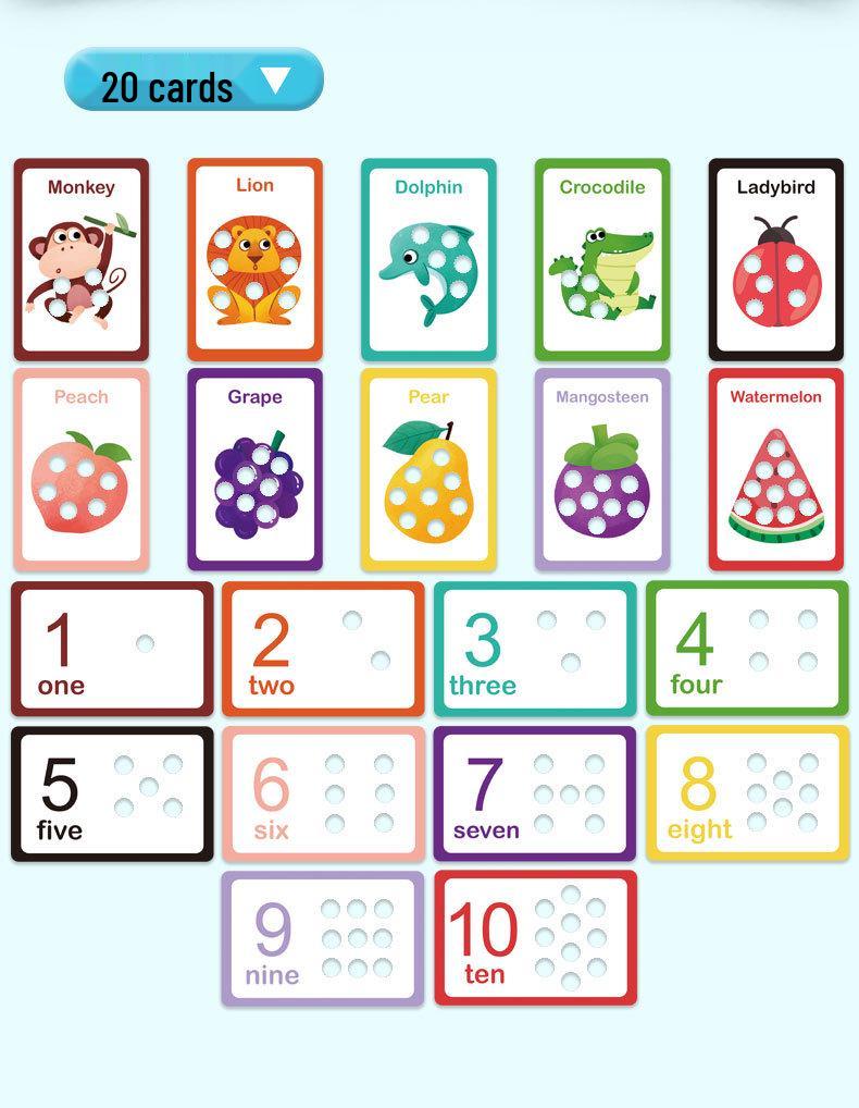 Multicolor Counting Beads Puzzle - Educational Math Game for Children