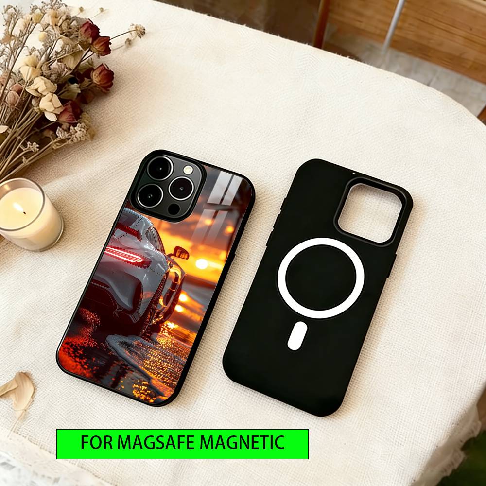 Super Car Phone Case For iPhone17,16,15,14,13,12,11 Plus,Pro Magnetic with Magsafe Wireless Charging