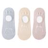 3/5 Pairs Women's Bear Pattern Boat Socks Non-Slip Non-Falling Invisible Socks Thin Socks