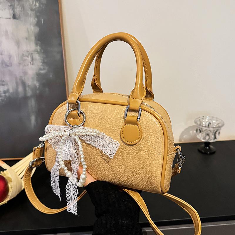 Trendy fashion high-end lychee pattern handbag bag versatile niche women's messenger bag