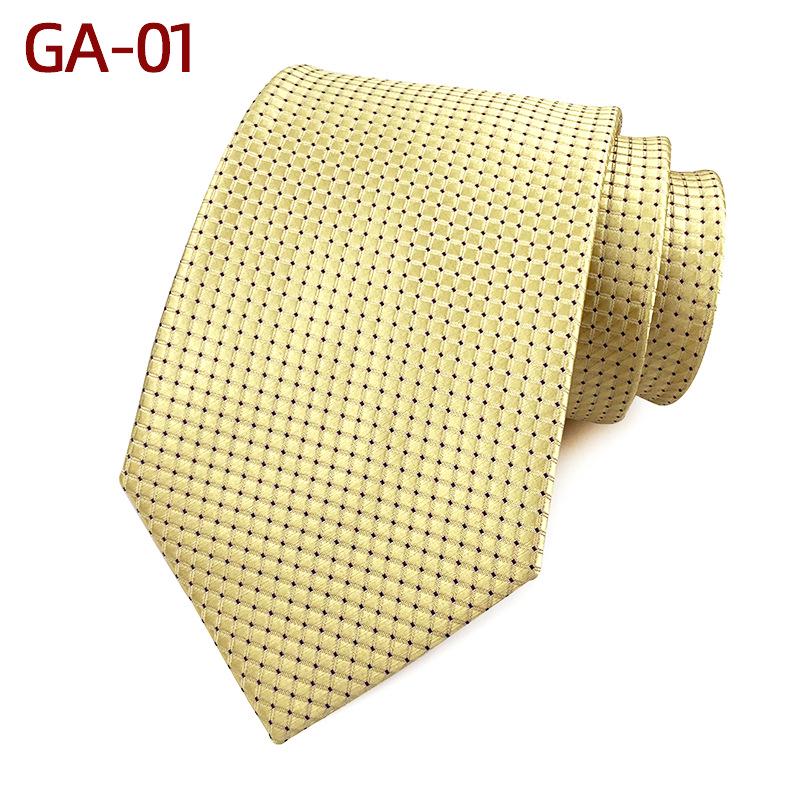 Classic Men's 8cm Plaid Polyester Tie