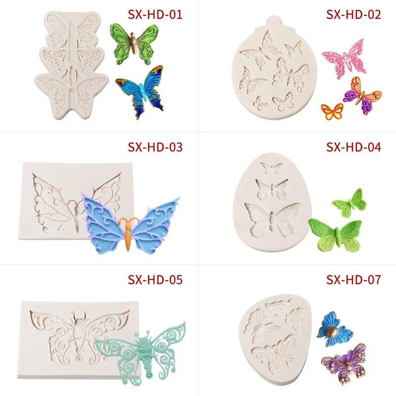 Butterflies Fondant Decoration Mold Cake Chocolate Decoration Mold Diy Baking  Silicone Molds for Baking