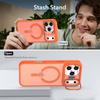 New For Magsafe Magnetic Fold Lens Stand Case For iPhone 17 Air 16 15 14 Plus 13 12 17 Pro Max 16e Matte Clear Protector Cover