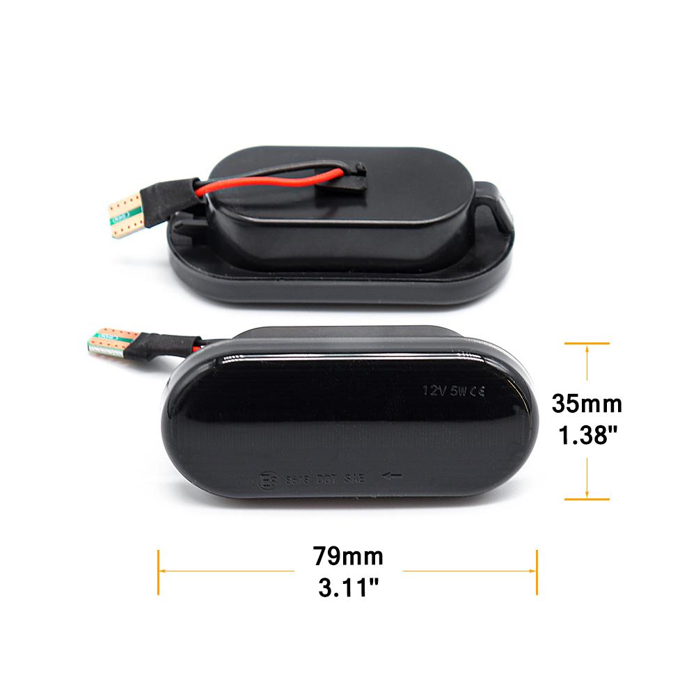 Dynamic Side Marker Light Turn Signal Flashing Blinker Lamp For SEAT Leon Ibiza 6L Ford Focus MK2 VW Golf 3 4 Lupo Passat PoloTurn Signal 2