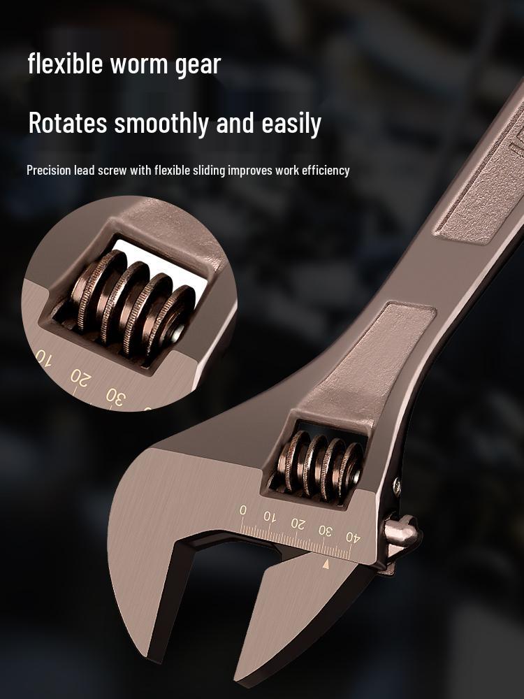 Industrial Multifunctional Adjustable Plumbing Wrench with Large Opening