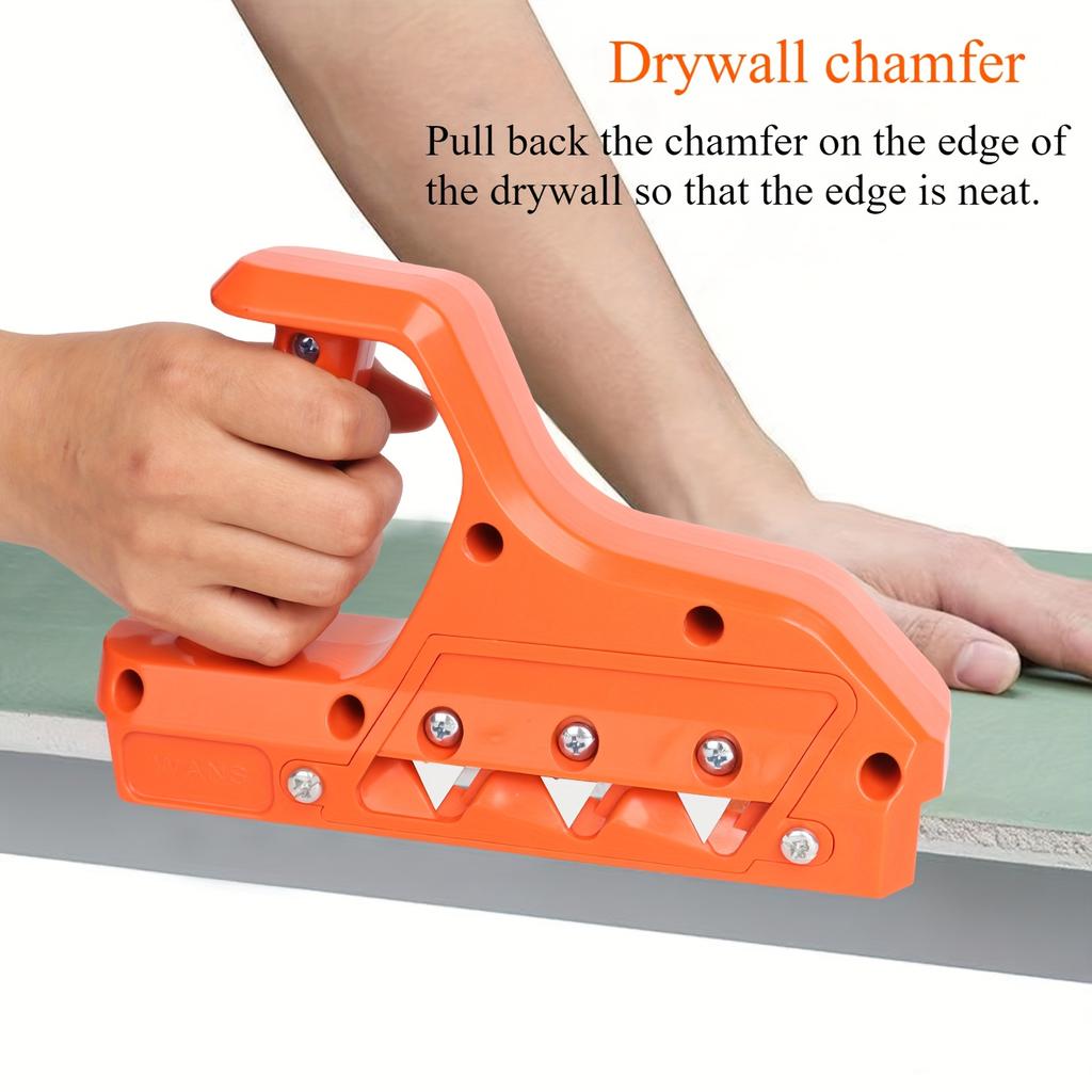 Manual Drywall Chamfer Plane - Quick Edge Chamfering Tool with Adjustable Blade, for Drywall, Woodworking, Heavy-Duty Construction for Professional