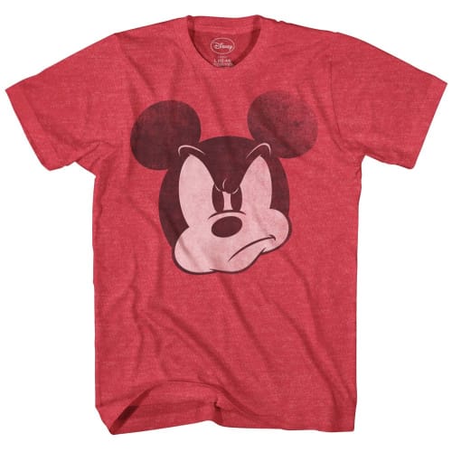 

Футболка с графикой Безумного Микки Мауса, Классическая винтажная футболка для взрослых, Размер L, Цвет: красный