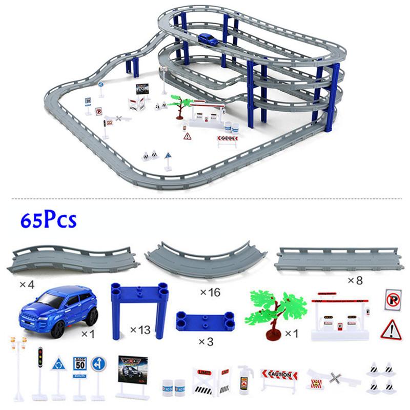 Electric Racing Rail Car Kids Train Track Model Toy Railway Track Racing Road Transportation Building Slot Sets Toys