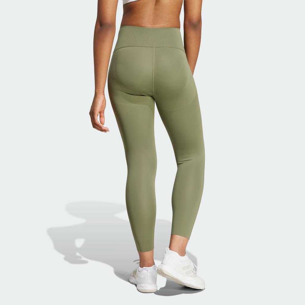 Adidas Opme Power Quick-Dry Tight Yoga Fitness Training Cropped Pants Women Bottoms Olive-Green JN3229
