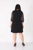 Women's Big Size Dress Dress with chiffon sleeves and pocket detail on the front