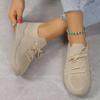 Fashion Womens Lace Up Breathable Tennise Sneakers Summer Solid Thick Bottom Non-Slip Sport Shoes 2025 Hot Seller Running Shoes Woman