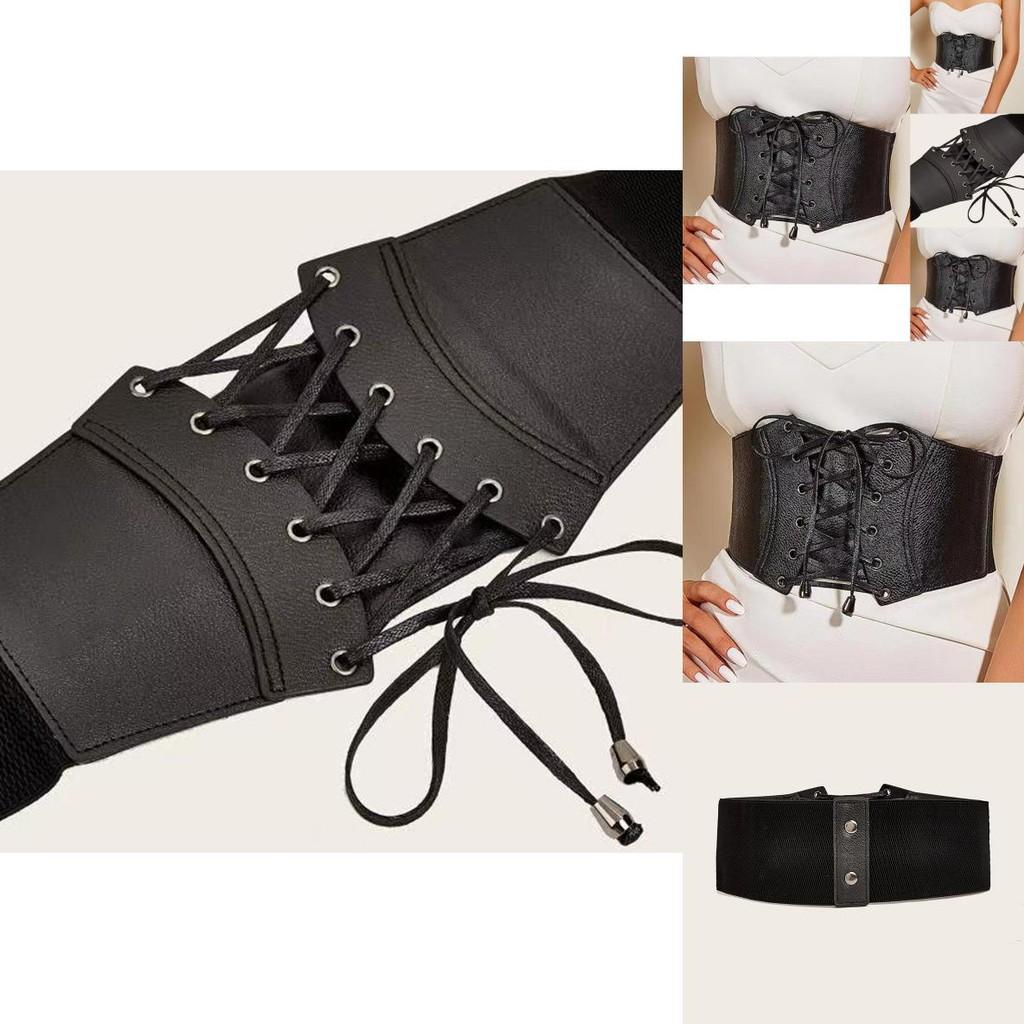 Vintage British Style Wide Leather Belt With Button Closure For Womens Fashion Accessories