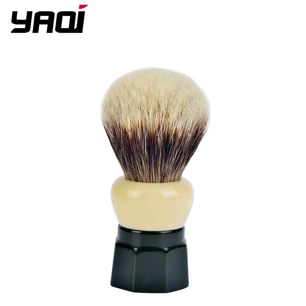 

YAQI 24mm Green Obsidian Two-Band Badger Hair Wet Shaving Brush - Premium Men s Grooming Tool for Smooth Shaving Experience