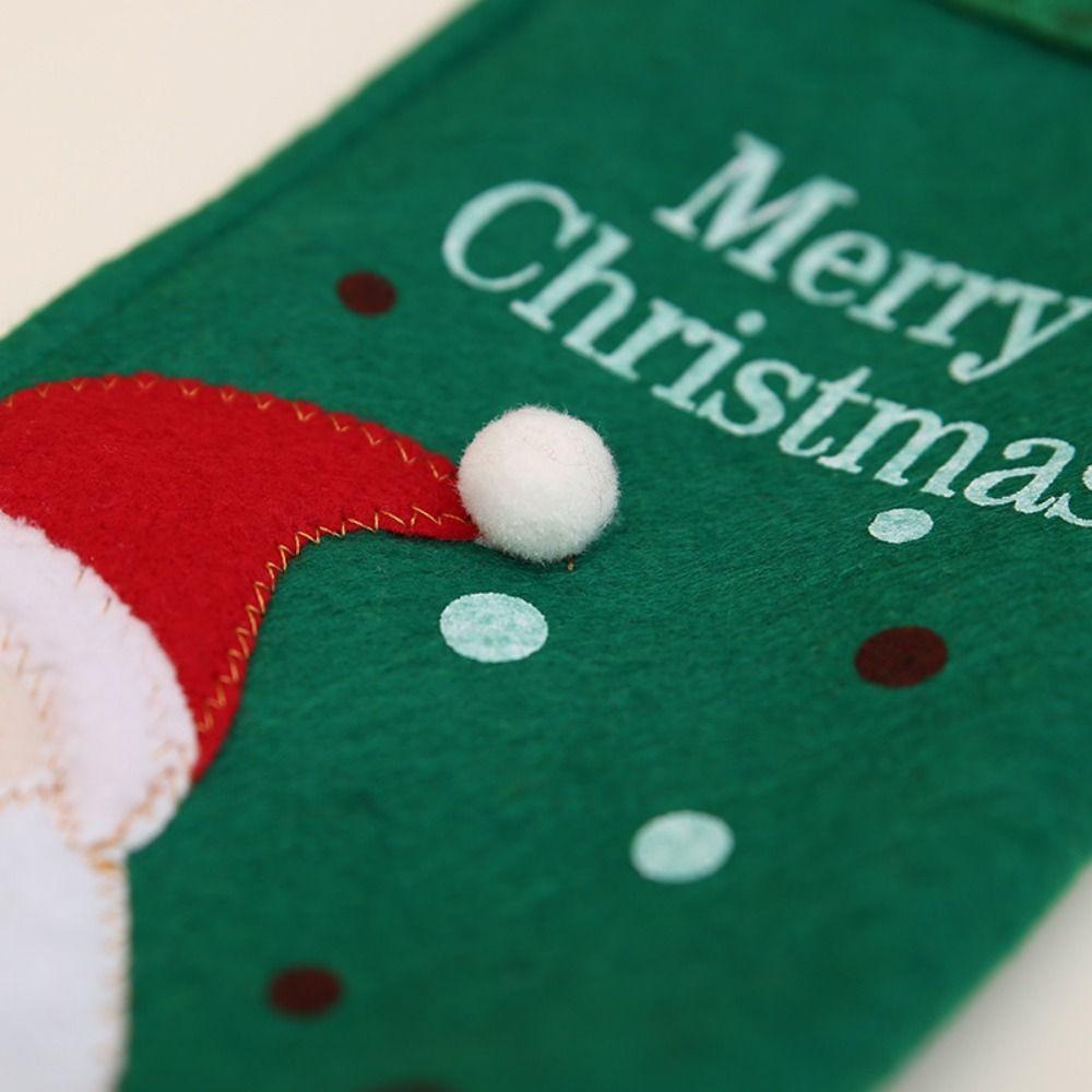 Snowman Wine Bottle Cover Cloth Champagne Gifts Bags Reuseable Xmas Wine Bag  New Year