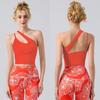 Foreign Trade New Summer Cross-Border Sexy Sloping Shoulder Yoga Vest Sports Running Fitness Yoga Clothes Set With Chest Pad