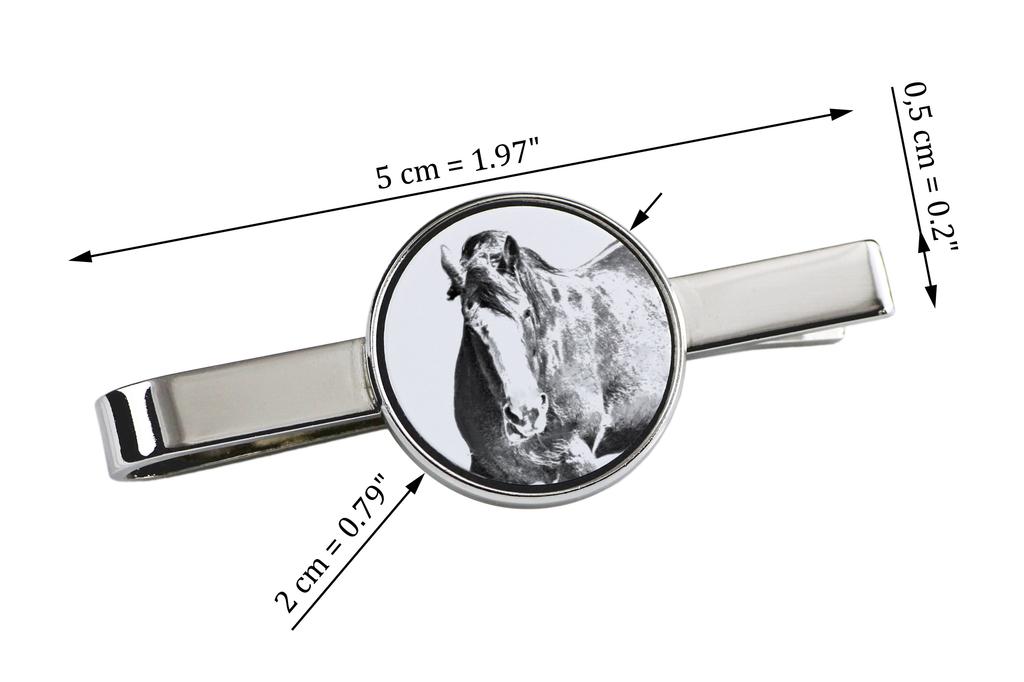 Clydesdale - tie clip with a horse, personalized tie clip, a unique gift for a man from the Art-Dog brand