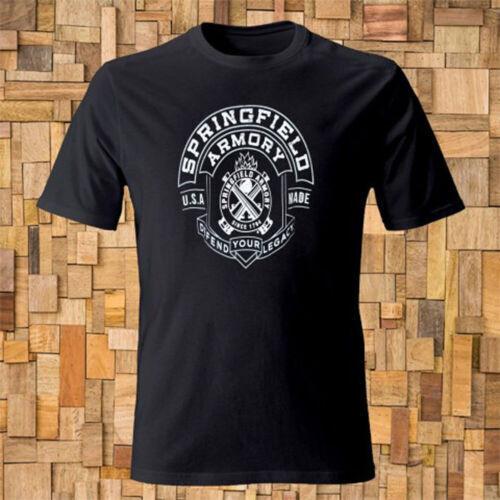 Springfield Armory Logo Men s Black T-shirt Unisex T-Shirt S