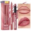 Integrated Waterproof Lipliner+lipstick Lipstick Lipstick Set,no Smudge,no Fade,no Cup,durable,easy To Create a Perfect Makeup!