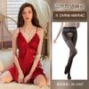 Sexy Lingerie Hollow with Chest Pad Suspender Lace Red Backless Sexy Dress