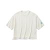 Simple Comfortable Versatile Pullover Round Neck Short Sleeve Knitted Shirt Women Tops 162536101G-1
