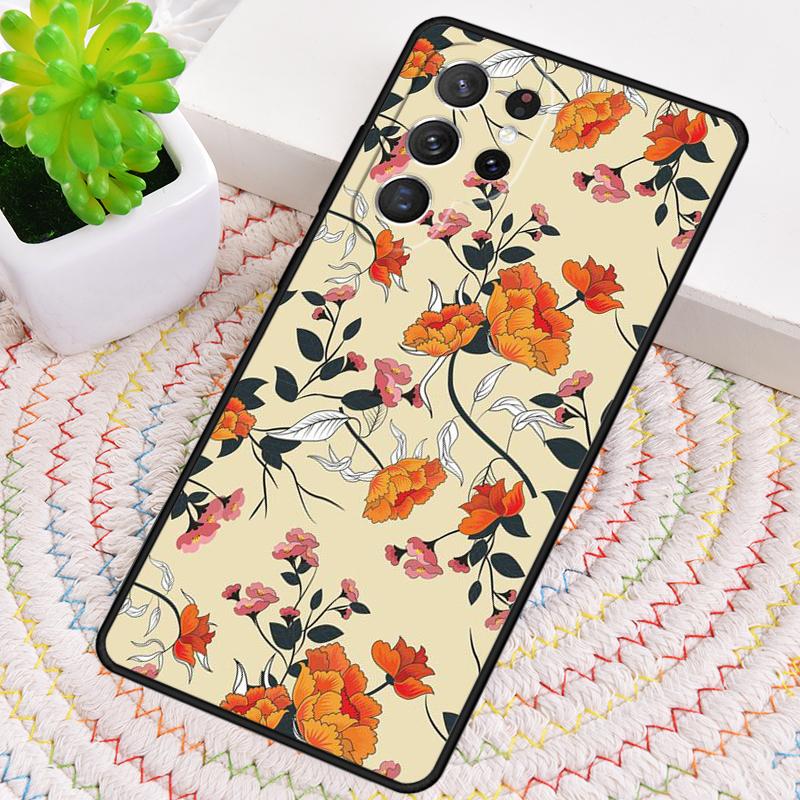Floral Pattern Flower Phone Case for Samsung Galaxy Note 10 Pro S26 Ultra S23 S24 FE S25 S21 S22 PLUS Shockproof Cove