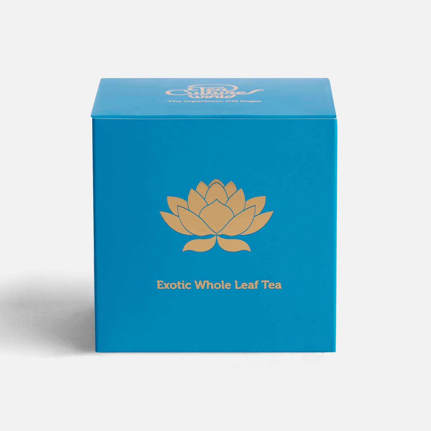 Tea Culture of The World Assorted Green Tea Box | Exotic Whole Leaf, Premium Variety Pack - 10 Pyramid Tea Bags